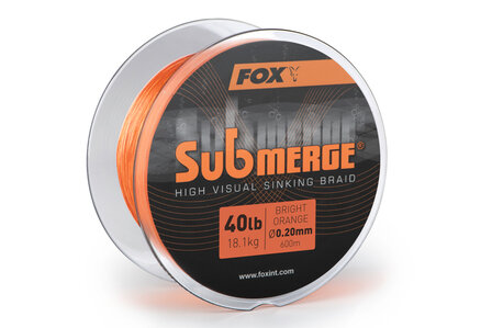 High Visual Sinking Braid Submerge Fox 40LB (18.1KG) 0.20MM X600M