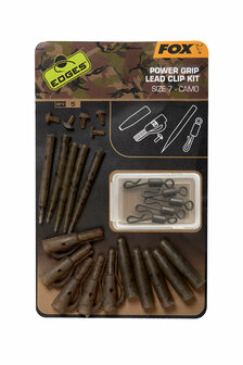 Camo Power Grip Lead Clip Kit SZ 7 X5 Edges Fox